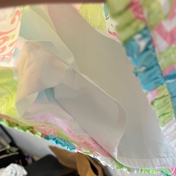 Lilly Pulitzer Vintage White Label Patchwork Dress Sz 14 - Picture 4 of 10